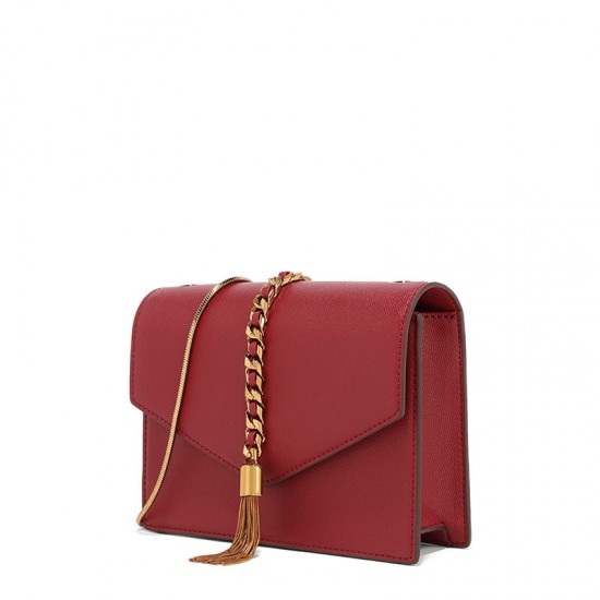 Charles Keith Fashion Tassel Shoulder Bag Red